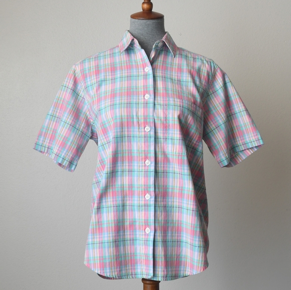 Vintage Koret Plaid Prep Button Down Shirt - Picture 4 of 9